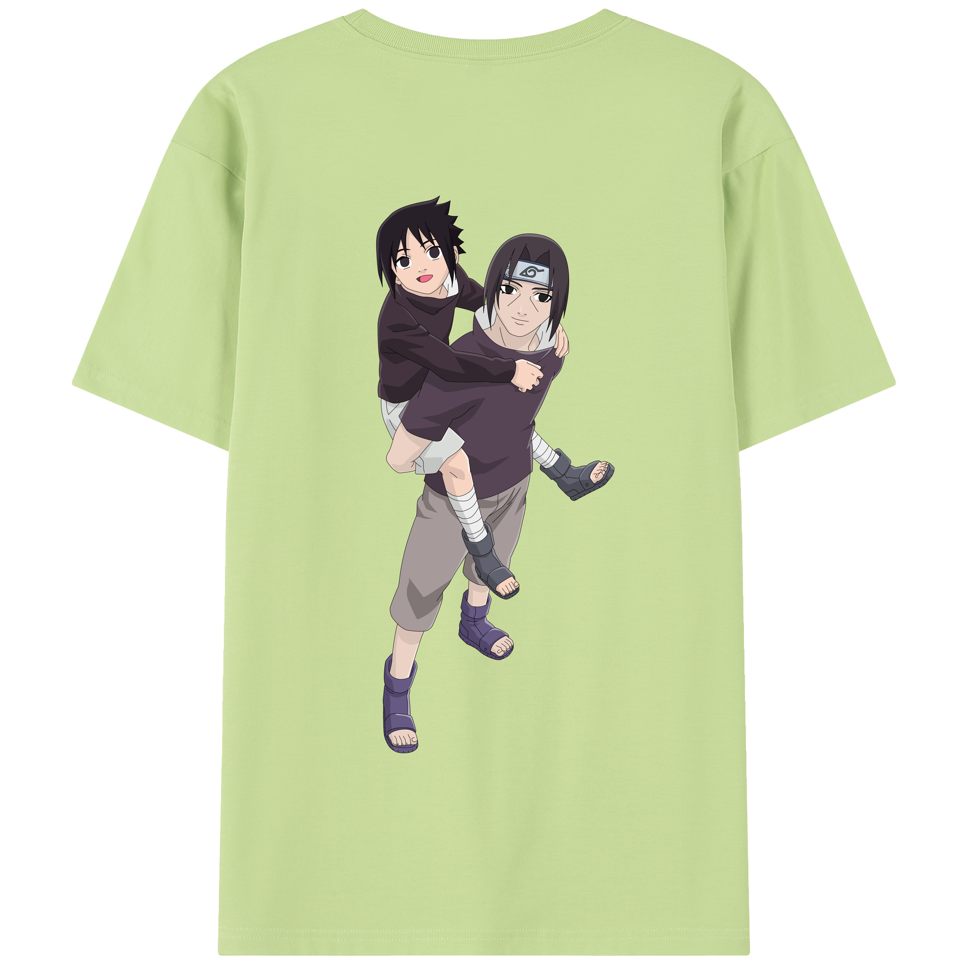 （画像用） NARUTO -ナルト- うちは イタチ Uchiha Itachi 綿100％半袖Tシャツ（背面プリント）